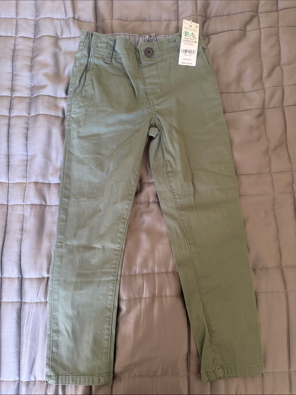 OshKosh B'gosh Olive Green boys Cotton Chinos size 5T